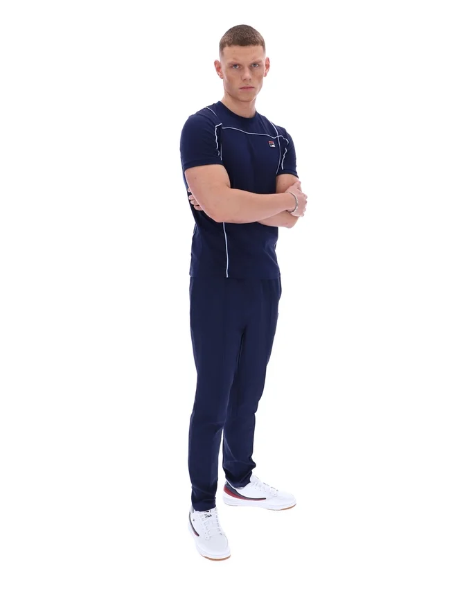 Maglietta Fila Terri blu navy con bordino a contrasto