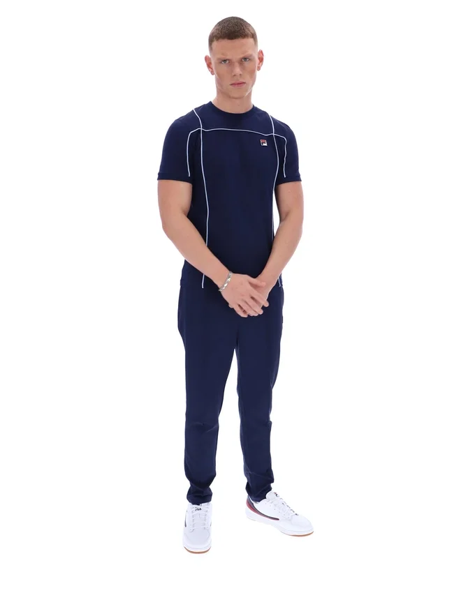 Maglietta Fila Terri blu navy con bordino a contrasto