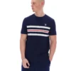 Maglietta in maglia a righe in rete Fila Gerardo blu navy
