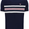 Maglietta in maglia a righe in rete Fila Gerardo blu navy