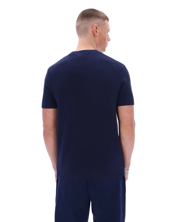 Maglietta in maglia a righe in rete Fila Gerardo blu navy