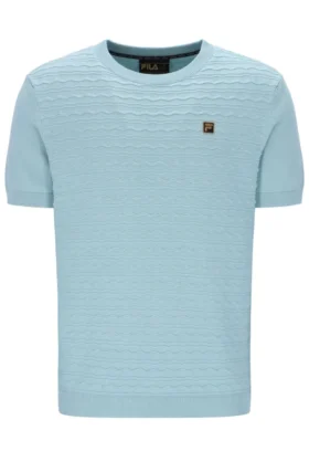 Maglietta in maglia testurizzata Don blu sterling