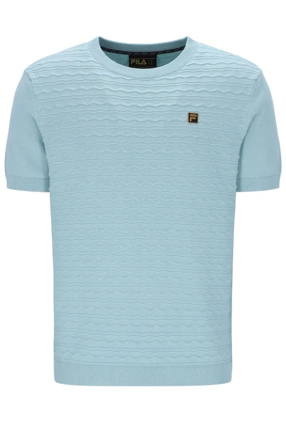 Maglietta in maglia testurizzata Don blu sterling