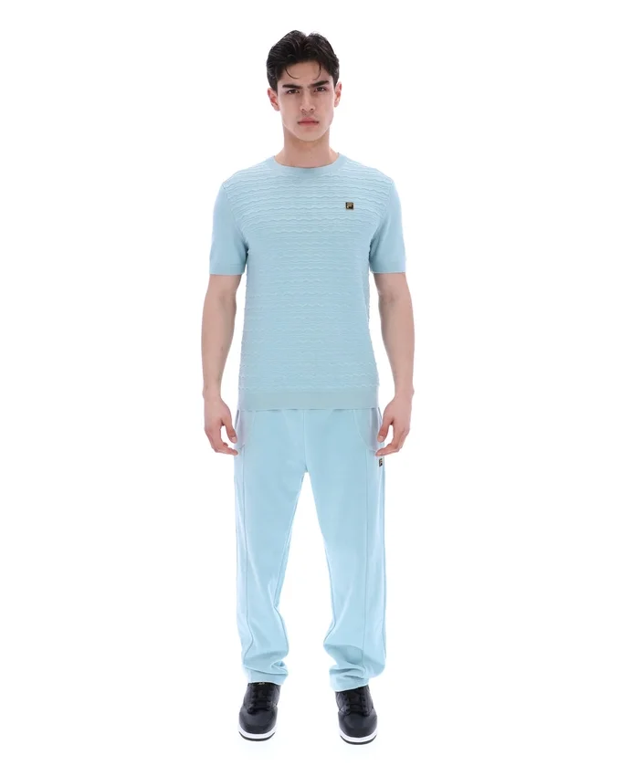 Maglietta in maglia testurizzata Don blu sterling