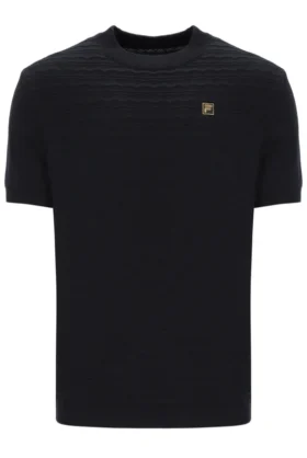 Maglietta in maglia testurizzata Don nera