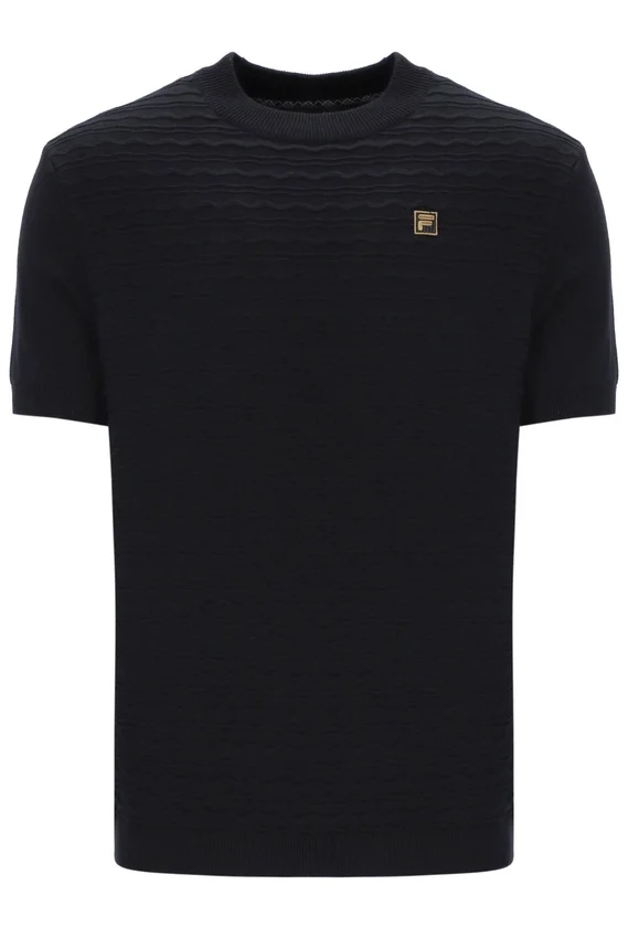 Maglietta in maglia testurizzata Don nera