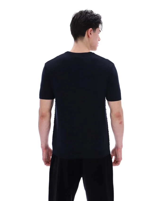 Maglietta in maglia testurizzata Don nera