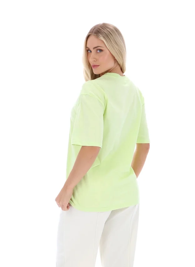 Maglietta Jacy Boyfriend in Shadow Lime