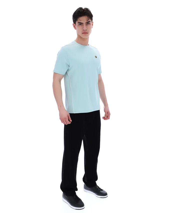 Maglietta Lawrenze ispirata al fitness, colore Sterling Blue