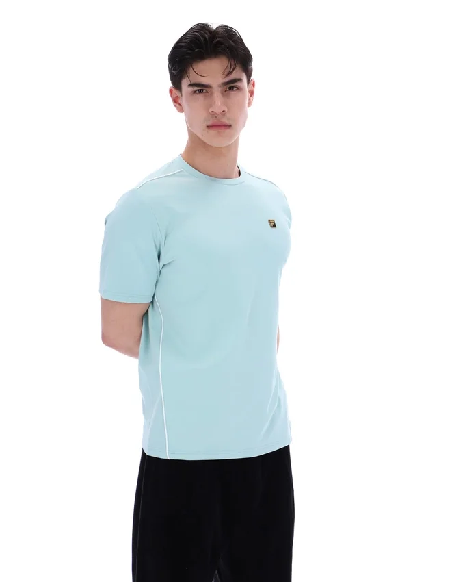 Maglietta Lawrenze ispirata al fitness, colore Sterling Blue