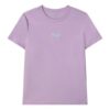 Maglietta per attività sportiva casual a maniche corte con logo stampato, viola