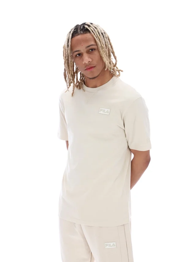 Maglietta unisex a maniche corte Benjiman color avena in pantaloncini