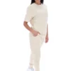 Maglietta unisex a maniche corte Benjiman color avena in pantaloncini