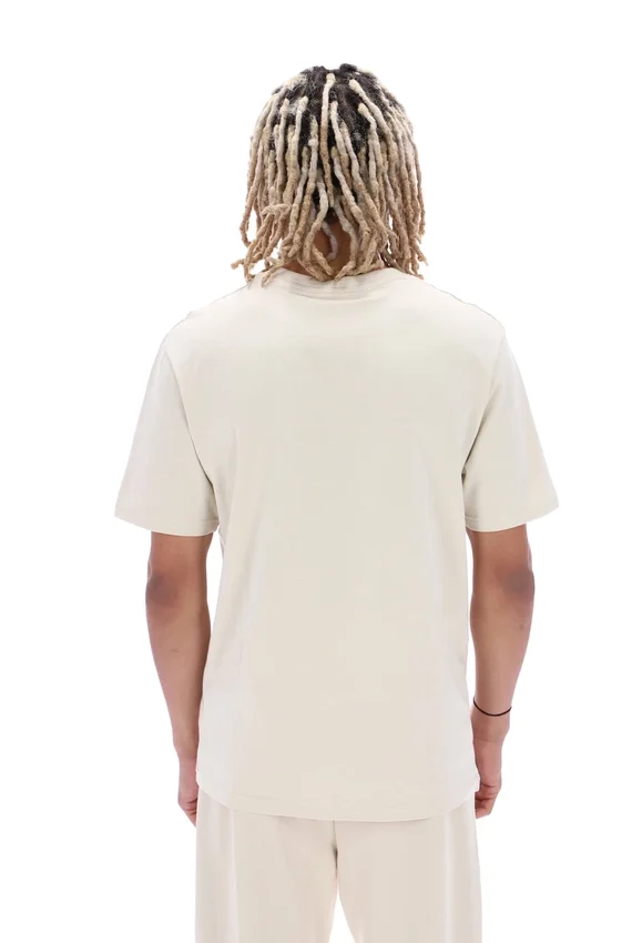 Maglietta unisex a maniche corte Benjiman color avena in pantaloncini