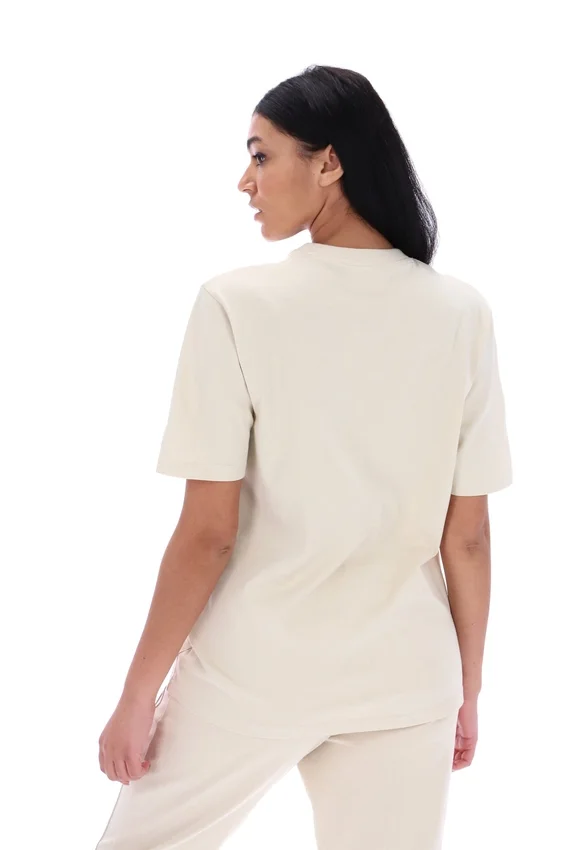Maglietta unisex a maniche corte Benjiman color avena in pantaloncini