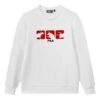 Maglione a collo alto in maglia casual da uomo, bianco
