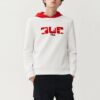 Maglione a collo alto in maglia casual da uomo, bianco