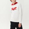 Maglione a collo alto in maglia casual da uomo, bianco