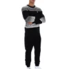 Maglione a righe nero Connor con collo rotondo
