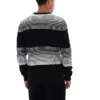 Maglione a righe nero Connor con collo rotondo