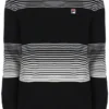 Maglione a righe nero Connor con collo rotondo