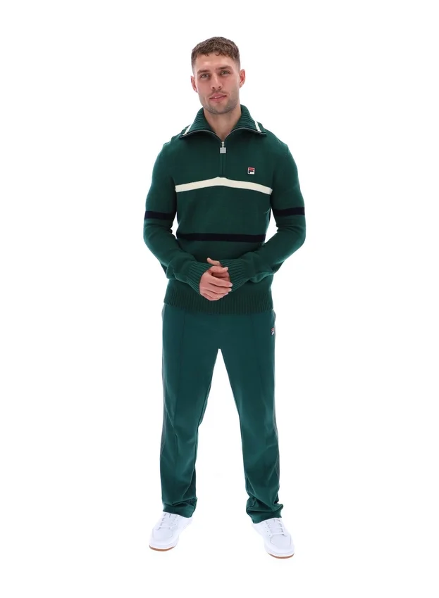 Maglione Camilo a mezza zip in maglia Rain Forest