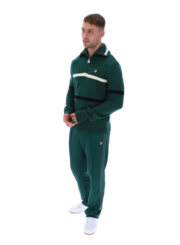 Maglione Camilo a mezza zip in maglia Rain Forest