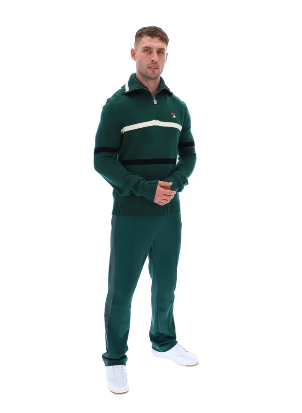 Maglione Camilo a mezza zip in maglia Rain Forest