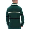 Maglione Camilo a mezza zip in maglia Rain Forest