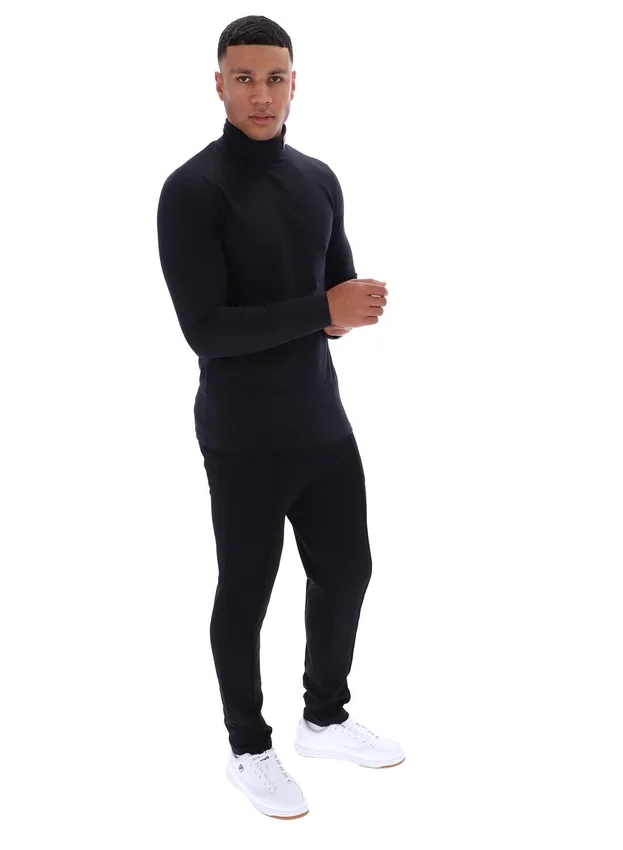Maglione classico a collo alto 19th nero