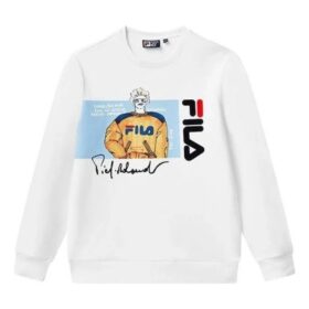 Maglione con grafica del logo "Bianco Nero"