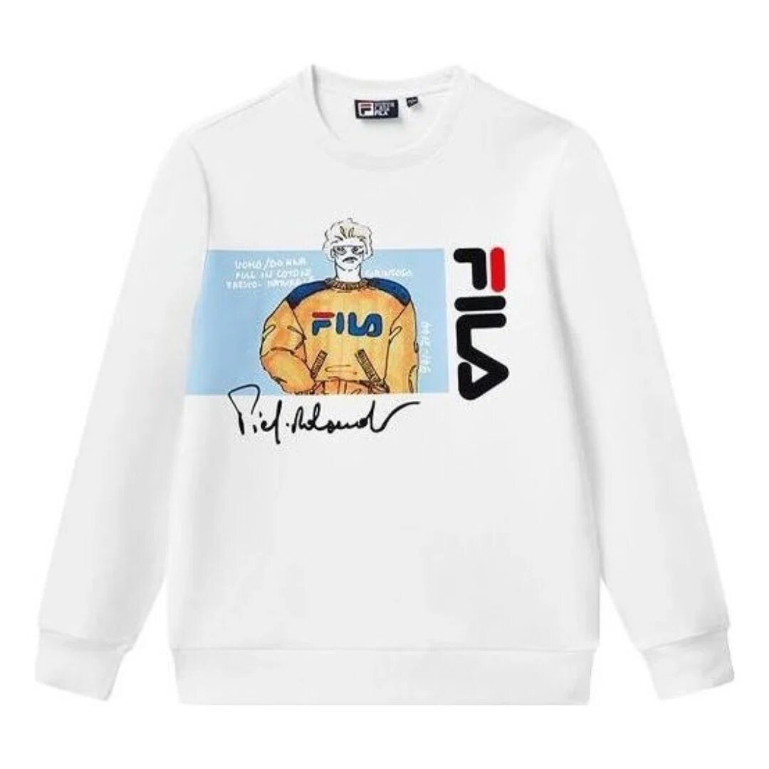 Maglione con grafica del logo "Bianco Nero"