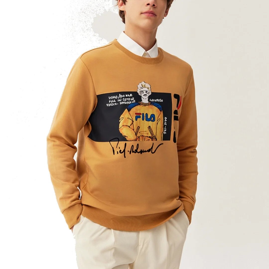 Maglione con grafica del logo "Tan Black"
