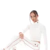Maglione corto a collo alto Heidi color crema