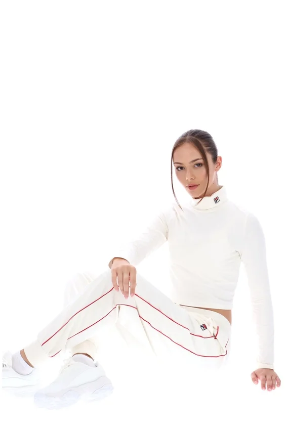 Maglione corto a collo alto Heidi color crema