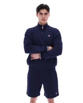 Maglione Fila Navy Ramy F-Box con zip a 1/4