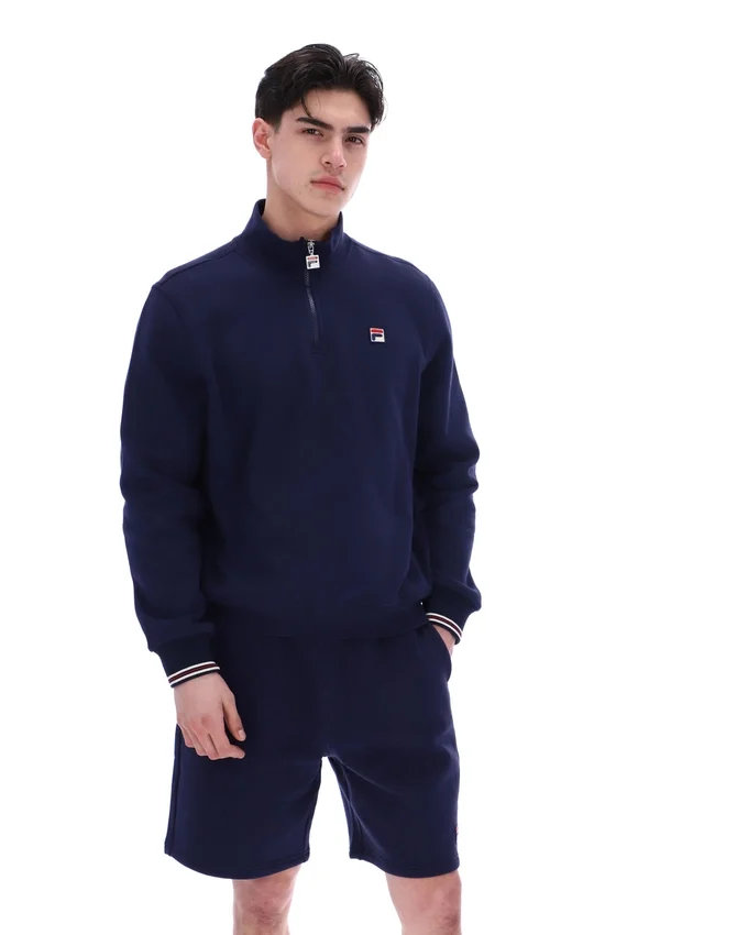 Maglione Fila Navy Ramy F-Box con zip a 1/4
