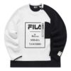 Maglione Fila x Mihara Yasuhiro con stampa di lettere "White Black"