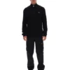 Maglione nero Stevie con collo a imbuto e zip a 1/4 in maglia testurizzata