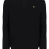 Maglione nero Stevie con collo a imbuto e zip a 1/4 in maglia testurizzata