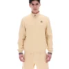 Maglione Ramy F-Box beige classico con zip a 1/4