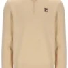 Maglione Ramy F-Box beige classico con zip a 1/4