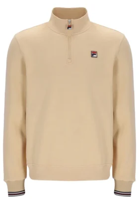 Maglione Ramy F-Box beige classico con zip a 1/4