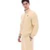 Maglione Ramy F-Box beige classico con zip a 1/4