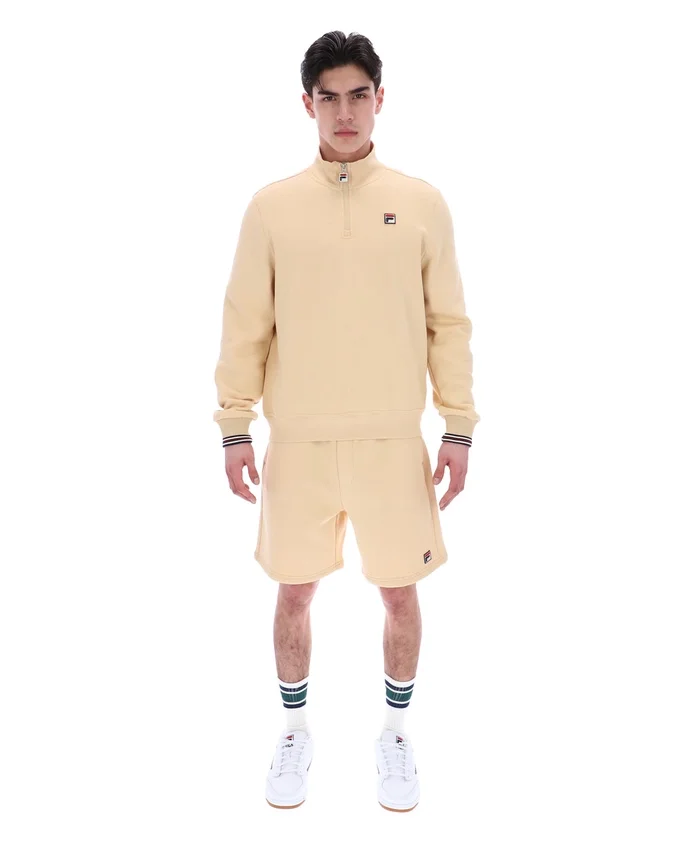 Maglione Ramy F-Box beige classico con zip a 1/4