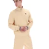 Maglione Ramy F-Box beige classico con zip a 1/4