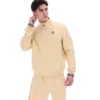 Maglione Ramy F-Box beige classico con zip a 1/4