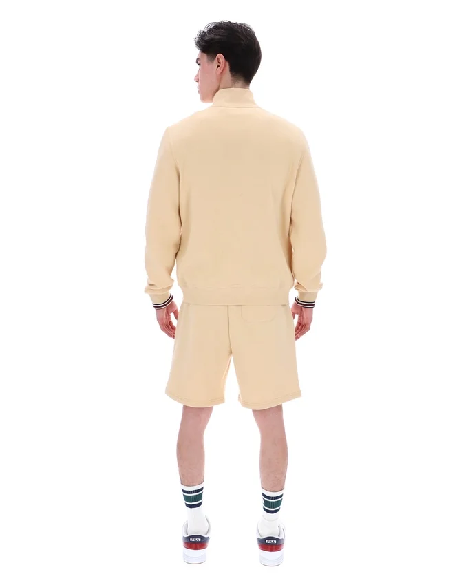 Maglione Ramy F-Box beige classico con zip a 1/4