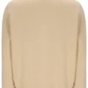 Maglione Ramy F-Box beige classico con zip a 1/4