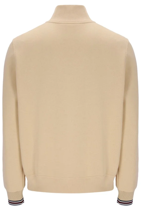 Maglione Ramy F-Box beige classico con zip a 1/4